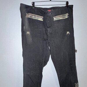 NWOT Tripp NYC Black Pants with Camo Detail